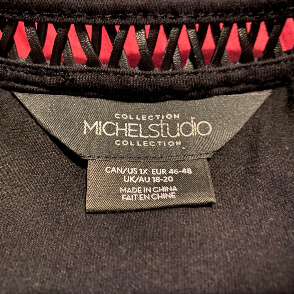 MICHEL STUDIO TEE W/LEATHER DETAIL - Picture 8 of 10